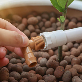 Copadri PVC to poly tubing adapter for reliable drip connections.