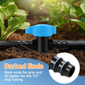 Copadri shut-off valve tubing assembly illustrates simple, precise flow control.