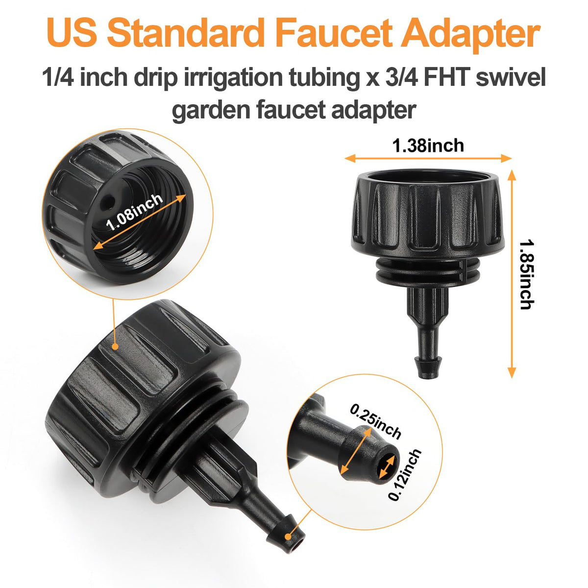 Copadri 6-pack adapter set image highlights easy installation and leak-proof fitting