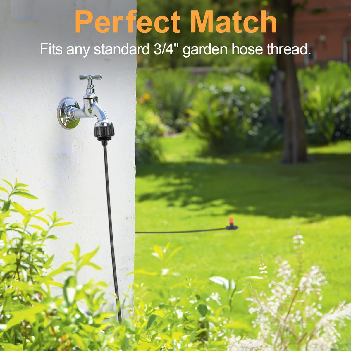 Copadri universal adapter in greenhouse setup demonstrates versatile watering