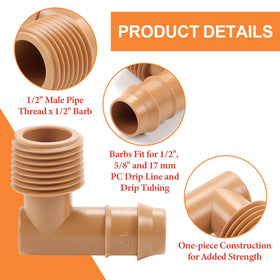 Copadri UV-resistant drip connector for outdoor durability.