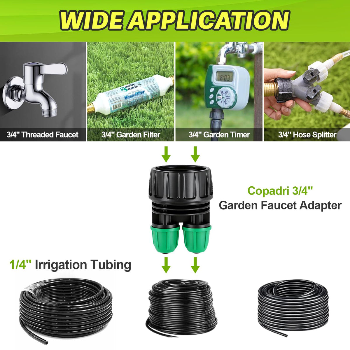 UV-resistant Copadri components withstand sun and weather outdoors.