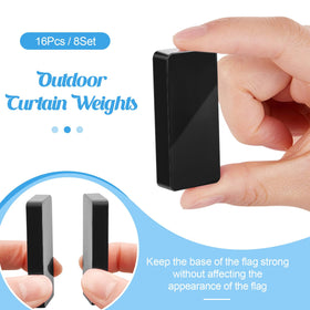 Copkim heavy 114g curtain weights resist strong gusts on patio drapes.