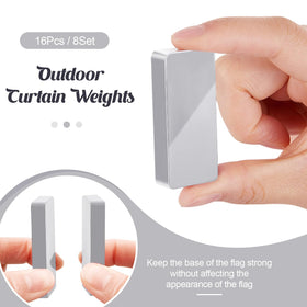 Copkim magnetic curtain weights keep shower curtains in place outdoors.