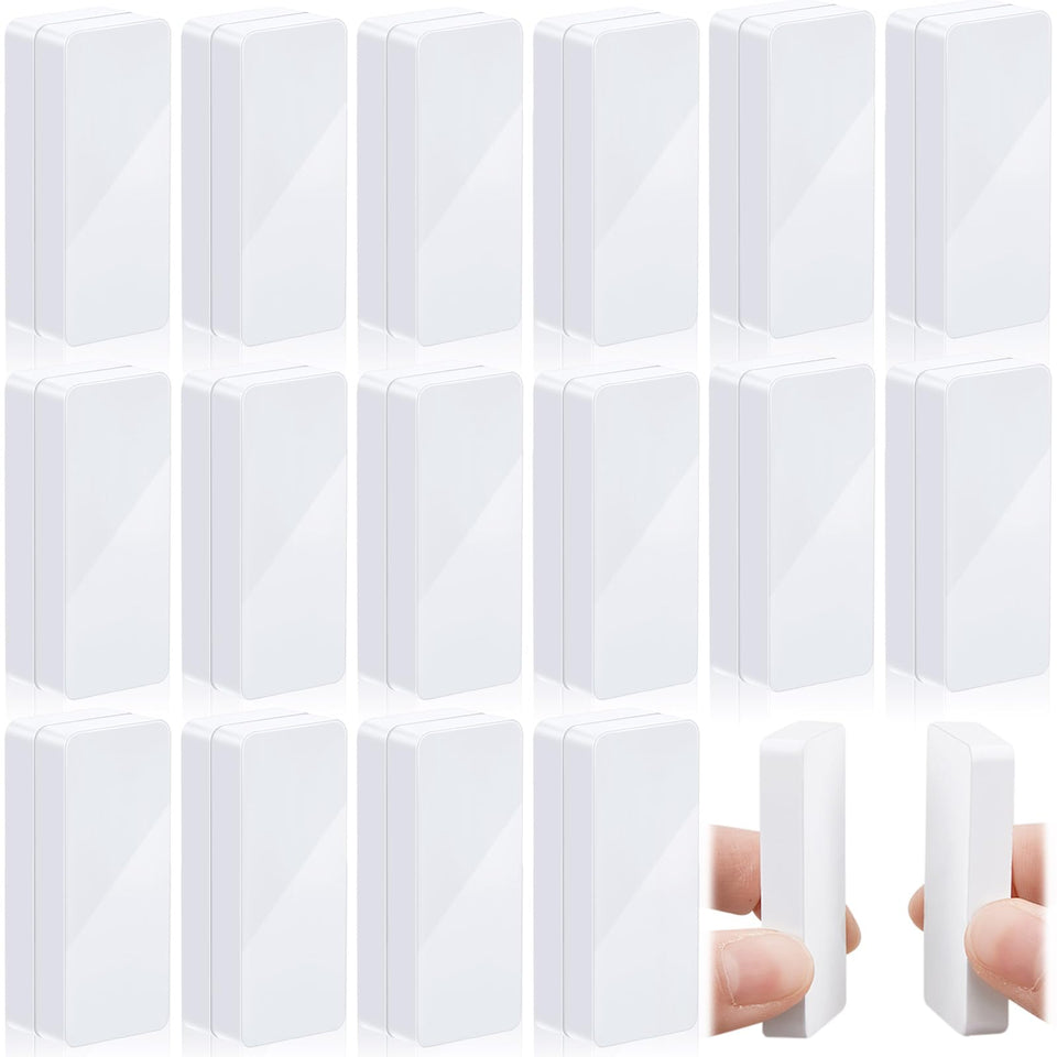 Copkim 32-pack outdoor curtain weights in white keep curtains steady against wind.