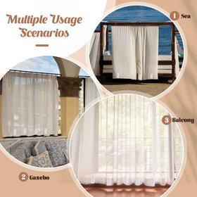 Versatile use for tablecloths, outdoor curtains, flags, and banners.