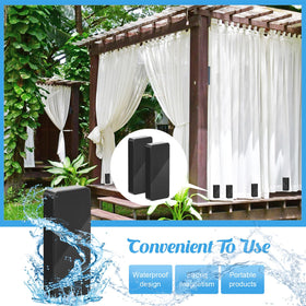 Copkim wind-resistant curtain weights ideal for balcony curtains.
