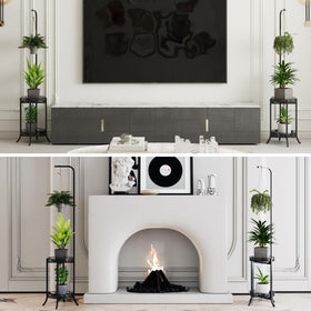 COPREE heavy-duty-hanging-plant-stand ensures stable display for diverse pots.