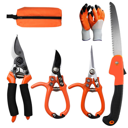 Cor Cordium 6pc pruning shears set with bypass blades for clean garden cuts.