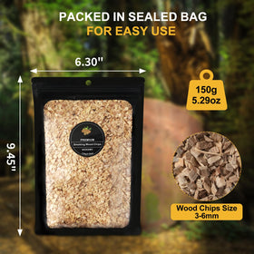 Cor cordium apple flavor wood chips for smoking, enhances whiskey drinks.