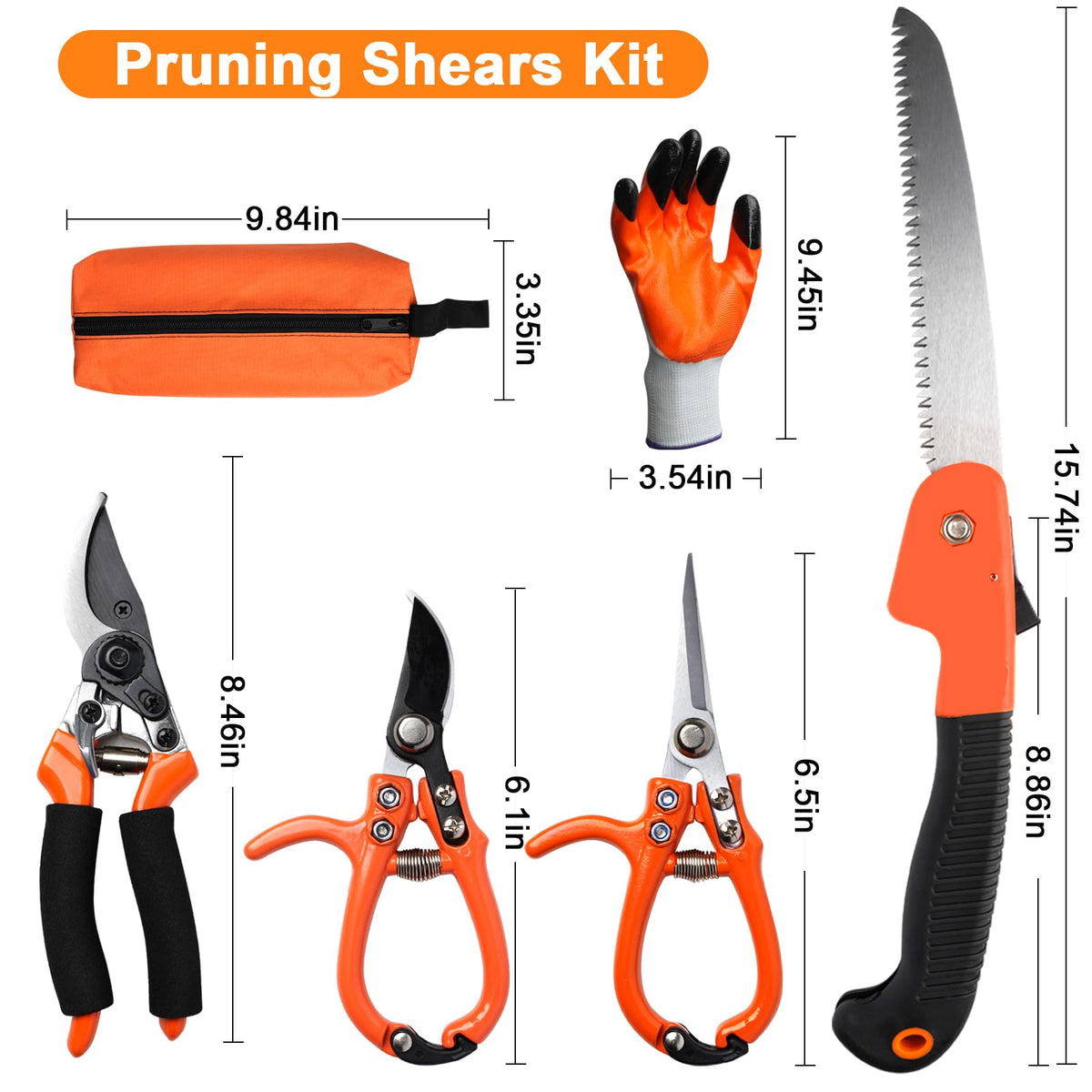 Cor Cordium ergonomic-handling pruning set offers comfortable grip for extended sessions.