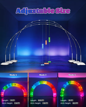 CORALMEE balloon arch width-adjustable for fitting spaces and entrances