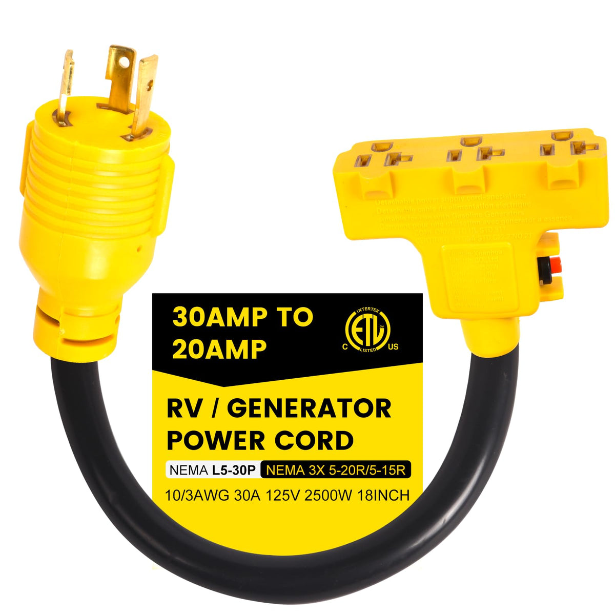 CORDMITPRO 30A to 110V adapter cord for versatile outdoor power
