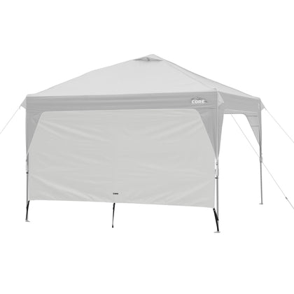 CORE Sunwall attached to a 10x10 canopy for quick shade at a tailgate.