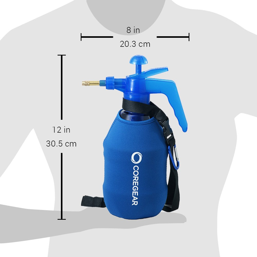 CoreGear Ultra Cool XL with carrying strap and clip for easy portability at outdoor events.