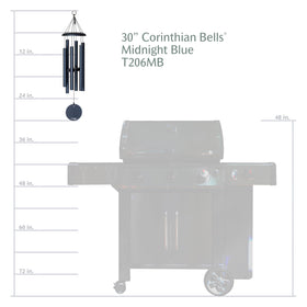 Corinthian Bells chime shown outdoors on a patio