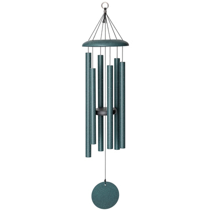 Corinthian Bells 36-inch green wind chime for outdoor garden ambience and relaxing sound