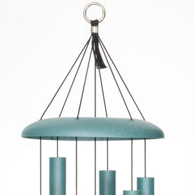 Corinthian Bells 36-inch Silver Vein chime enhances outdoor decor with soft tones