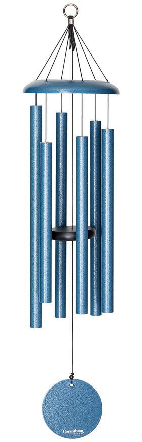 Corinthian Bells 36-inch sky blue wind chime for serene outdoor ambiance