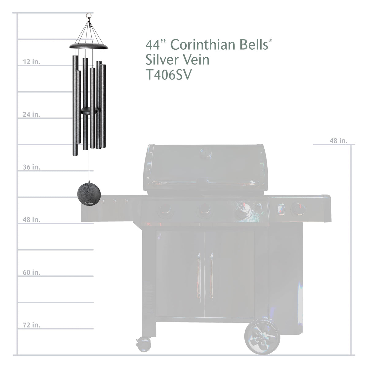 Corinthian Bells 44in chime gift packaging makes a ready gift.