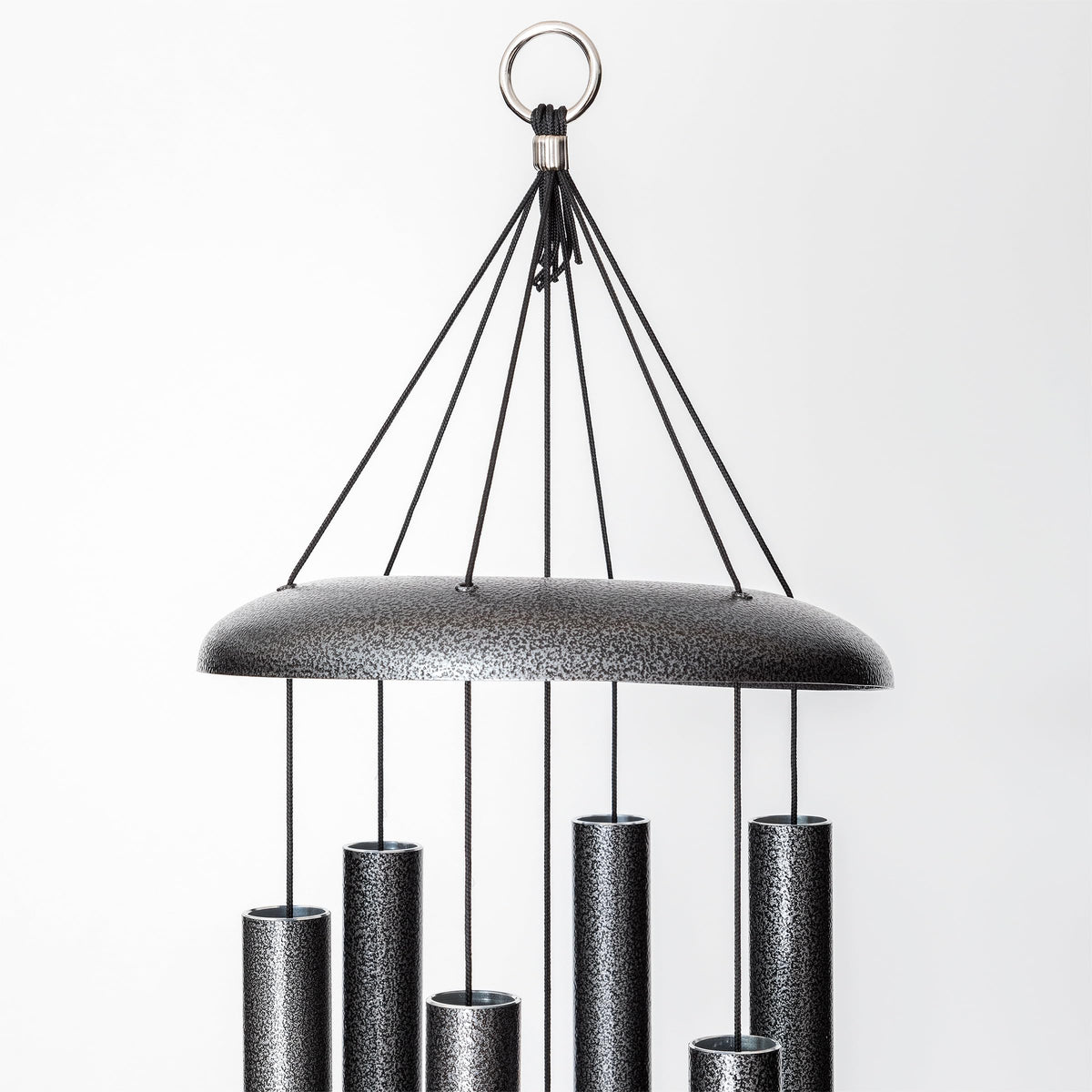 Corinthian Bells outdoor decor in sky blue adds charm to porch