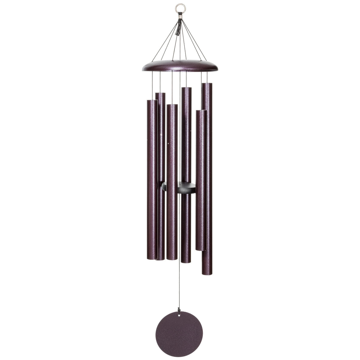 Corinthian Bells Plum wind chime for outdoor decor and soothing garden sounds.
