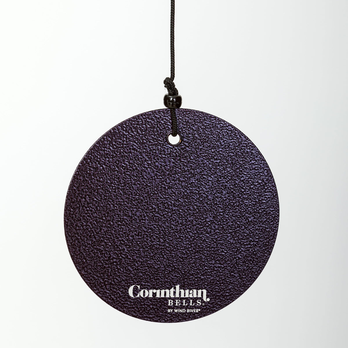 Corinthian Bells USA-made wind chime showing aluminum dome and tubes for outdoor durability.