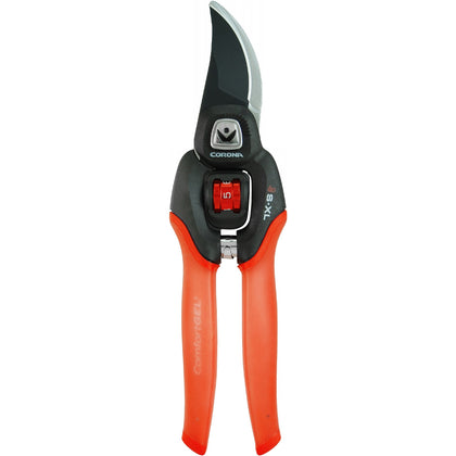 Corona Clipper FlexDial adjustable fit in hand for comfortable pruning.