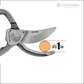 Corona forged steel construction emphasizes durability for regular garden pruning.