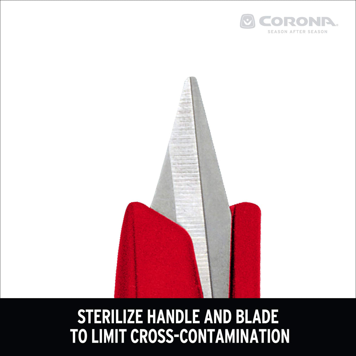 Corona FS 4110 lightweight ergonomic handle reduces hand fatigue.