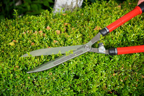 Limited lifetime warranty badge on the Corona HS 3950 hedge shear.