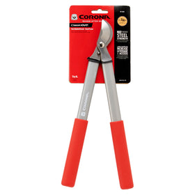 Corona tools logo on pruner signals trusted brand quality.