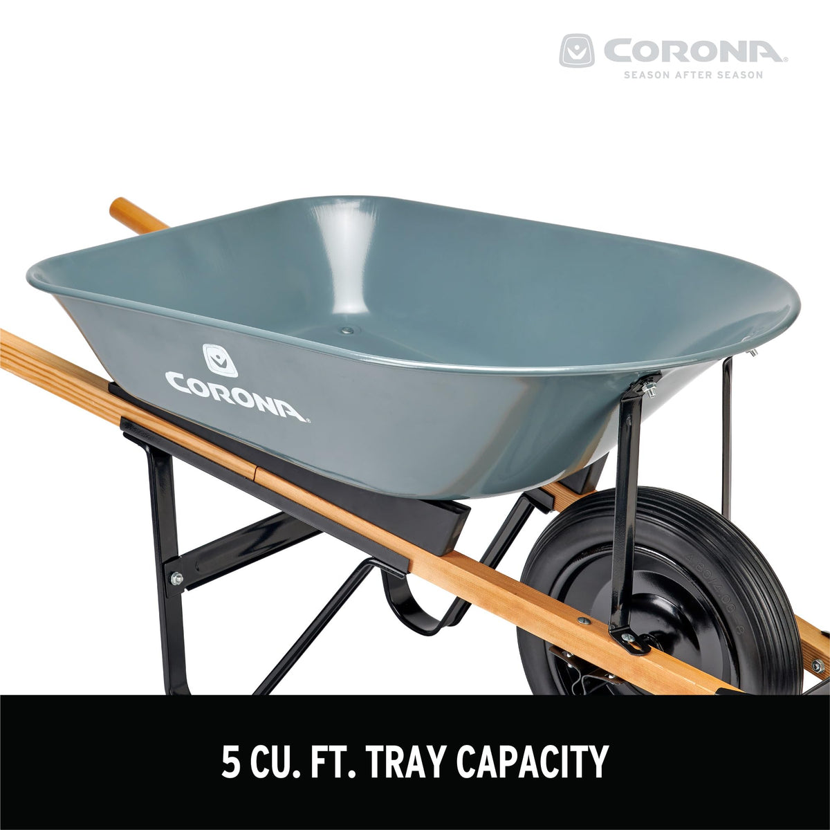 Corona Tools ergonomic handles improve control during lifting and dumping.