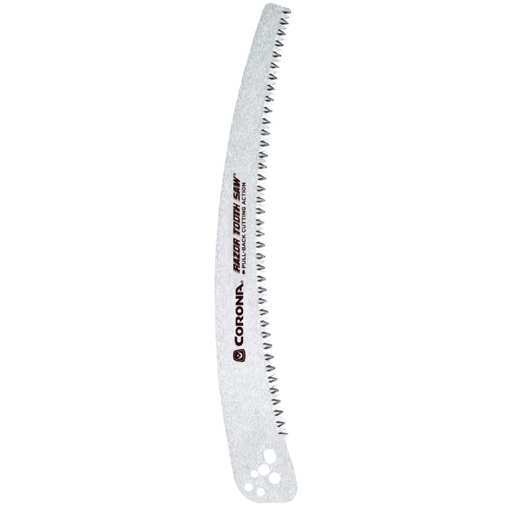 Corona Tree Pruner Saw Blade close-up, showcasing durable high carbon steel edge for precise pruning.