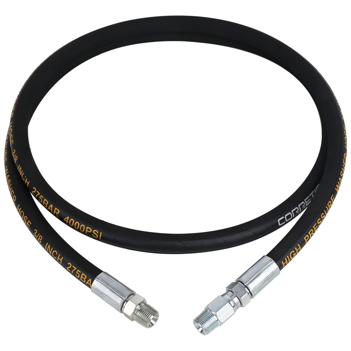 Corretic 6 ft whip hose for flexible reach during washing tasks
