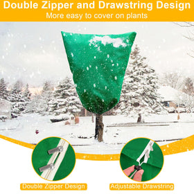 Coruden drawstring bottom keeps cover secure in wind