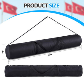 Cosblank black color tailgate flagpole bag, side view for portable use