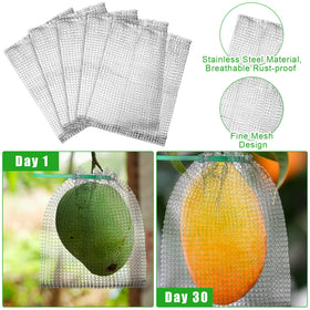 Cosblank fruit bags with ties ensure secure, adjustable plant protection.