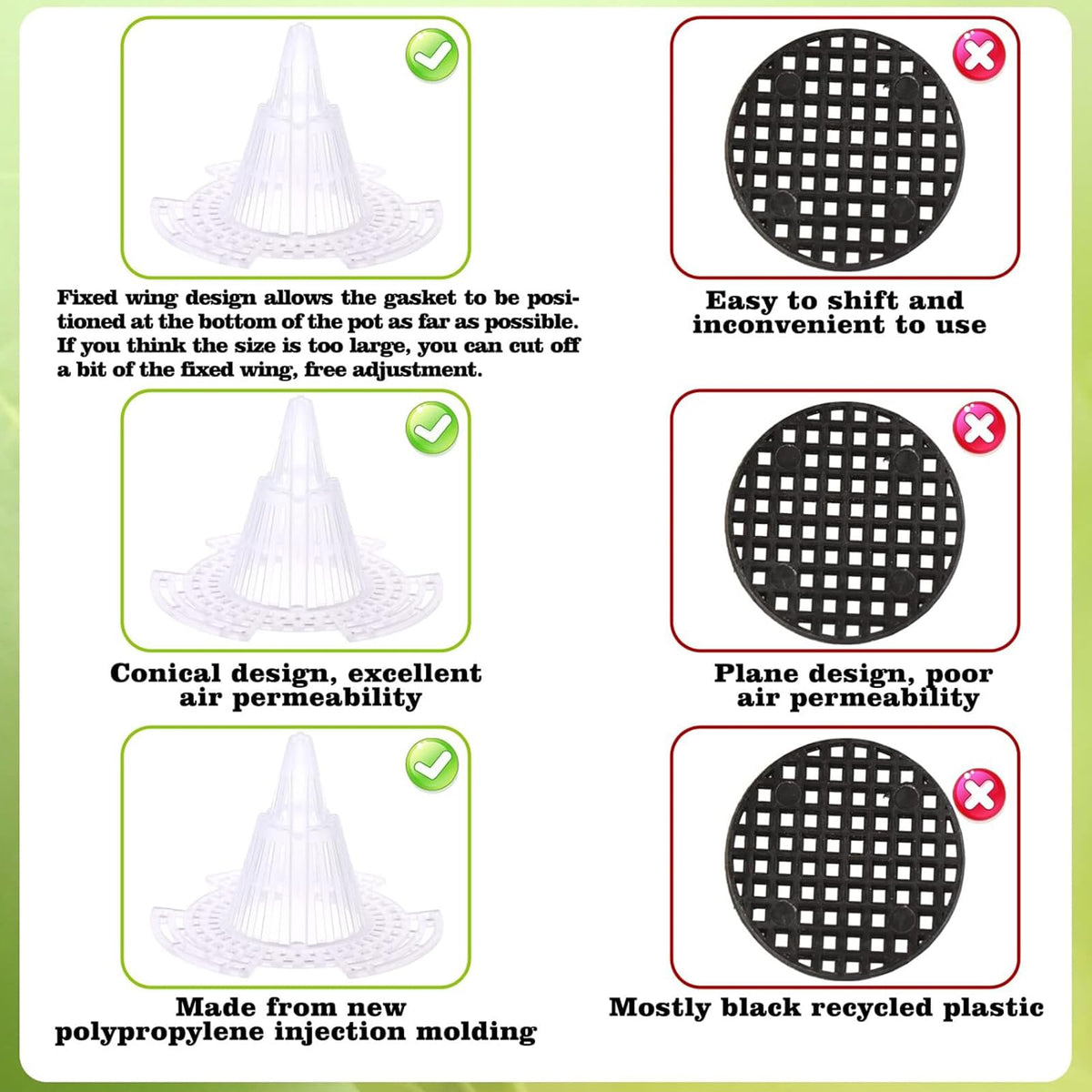 CoscosX reusable drainage netting protects pots and outdoor surfaces.