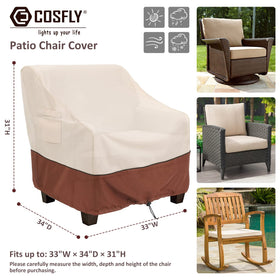 COSFLY deep-chair cover on a chair showing full fit