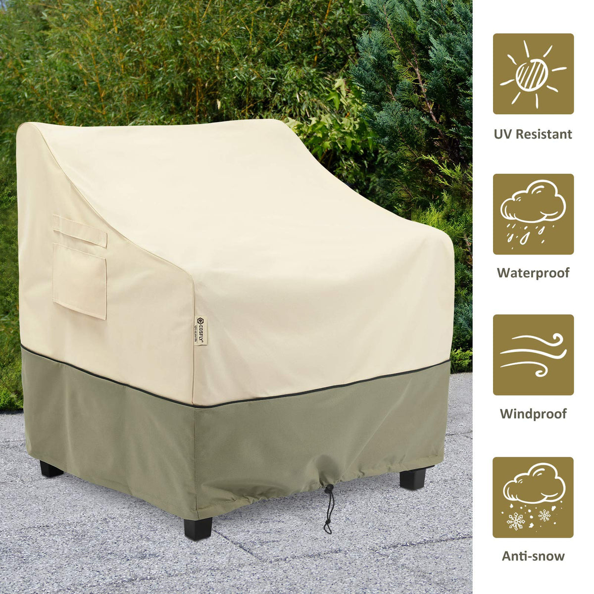COSFLY drawstring hem with adjustable toggle for secure fit.