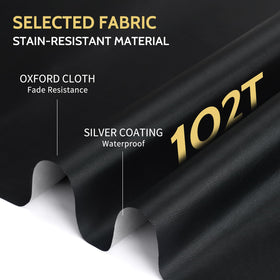 COSFLY adjustable buckle straps secure the cover during windy days.