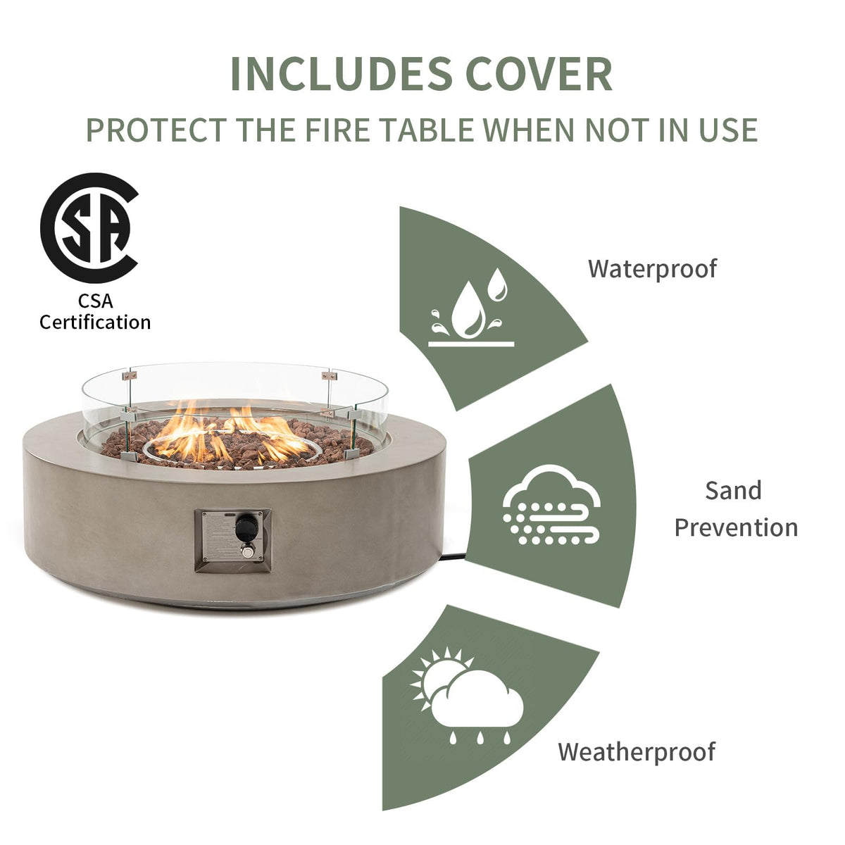 COSIEST 16-inch tank side table providing convenient extra surface
