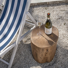 COSIEST deck-friendly table for drinks, lamps, or small plants outdoors