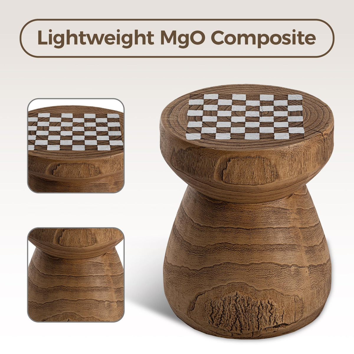 COSIEST round accent table complements garden decor and poolside spaces.