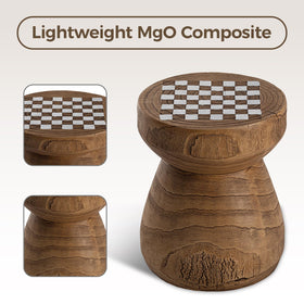 COSIEST round accent table complements garden decor and poolside spaces.