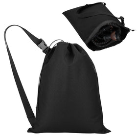Cosmos expandable garden hose storage bag in full size for neat hose organization.