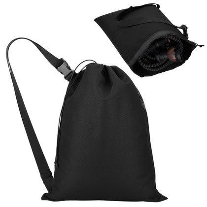 Cosmos expandable garden hose storage bag in full size for neat hose organization.
