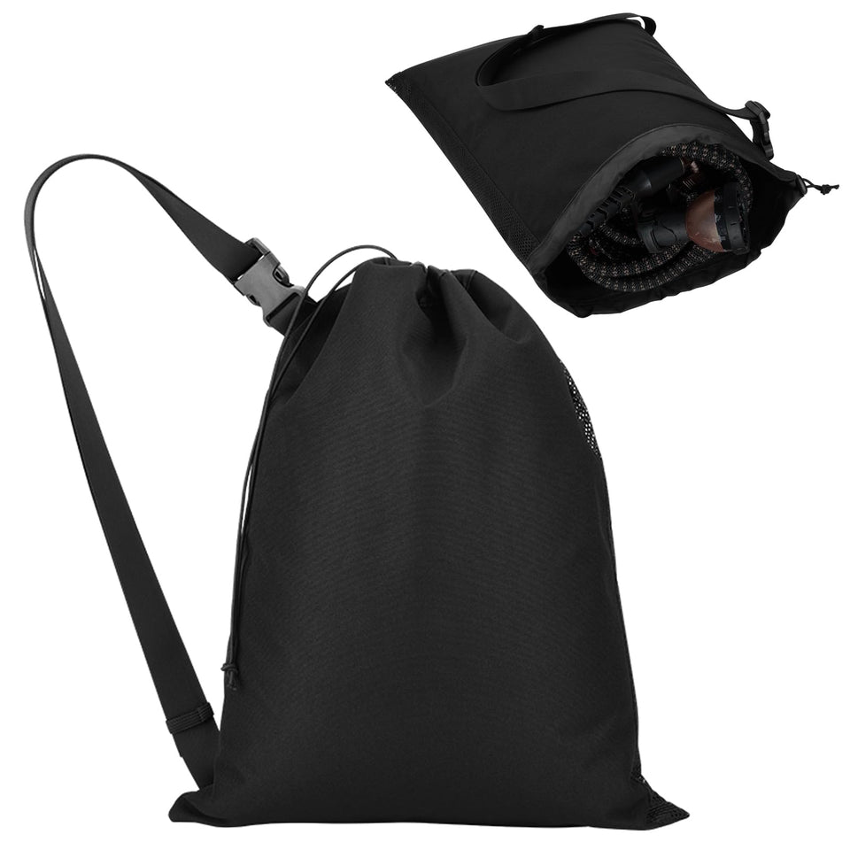 Cosmos expandable garden hose storage bag in full size for neat hose organization.