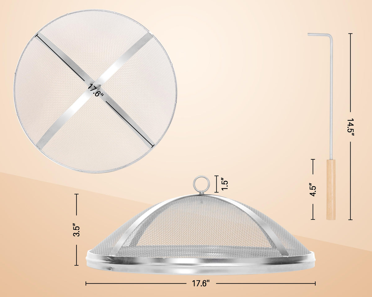 COSPARX spark screen used outdoors reduces fire risk on patios.